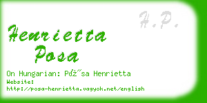 henrietta posa business card